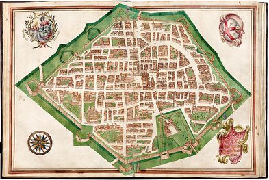 Immagine decorativa: pianta prospettica di Reggio 1720