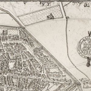 Prospero Camuncoli - Veduta di Reggio: dettaglio quadrante superiore destro