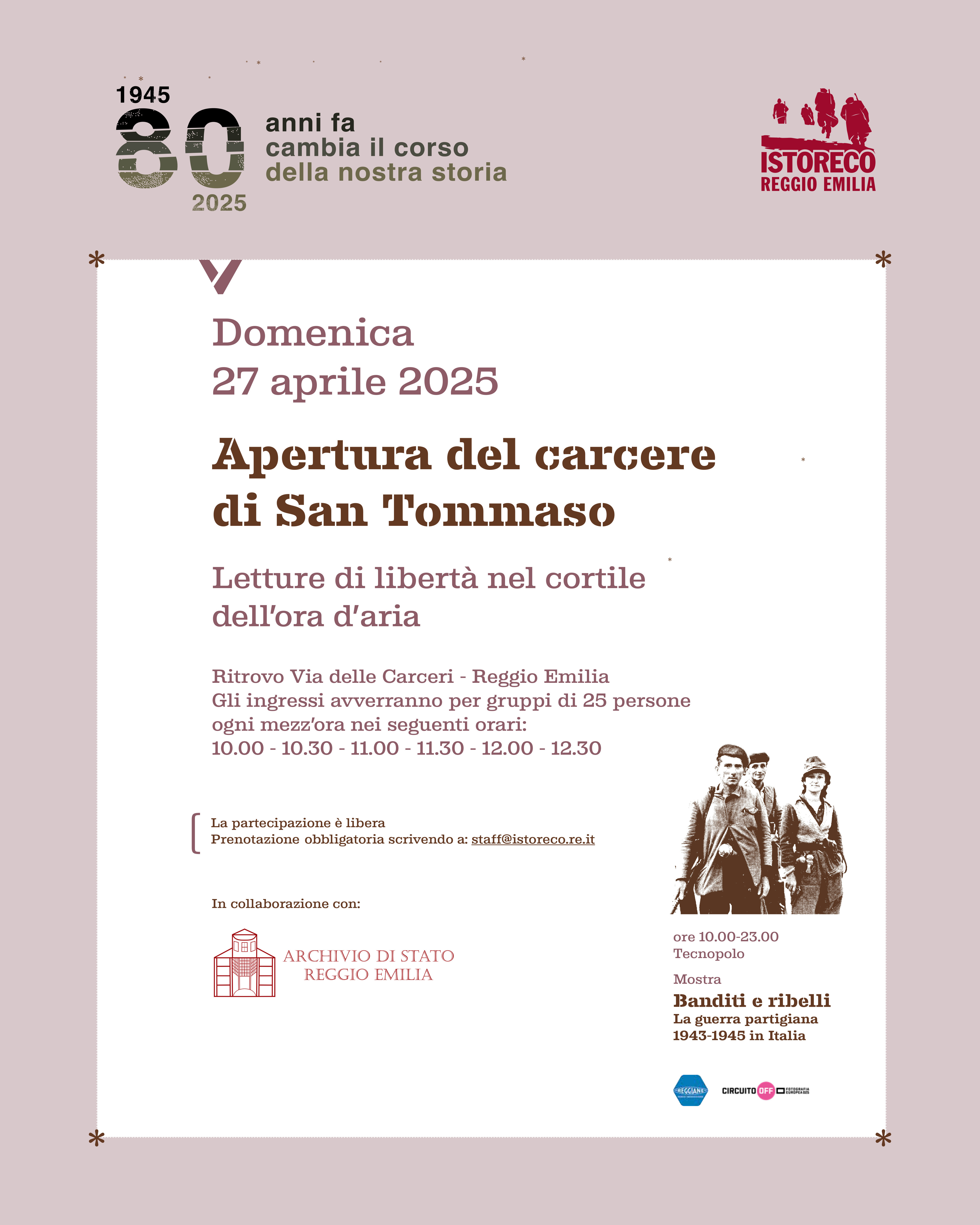 Locandina Apertura carcere di San Tommaso