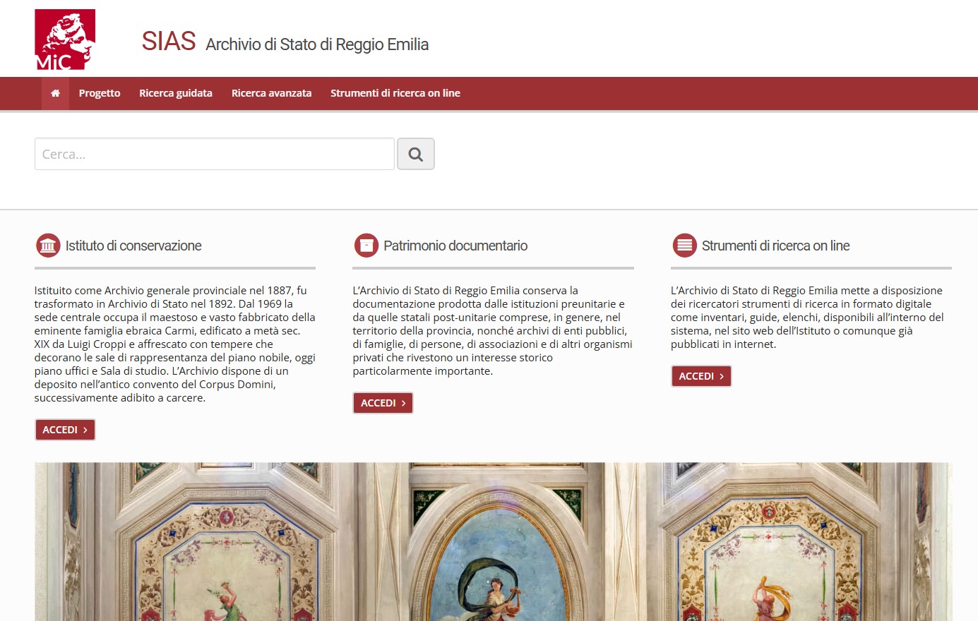 Immagine web: homapage SIAS