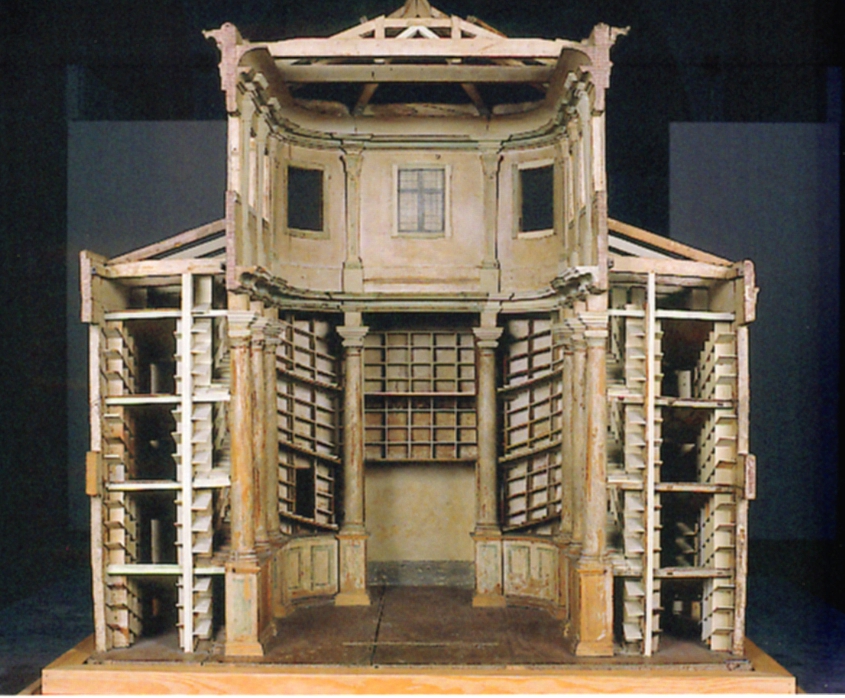 Immagine decorativa: modello della Sala del Tricolore in legno